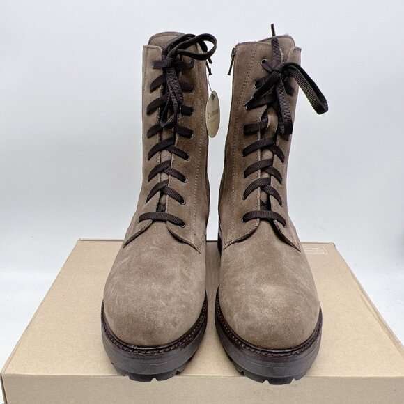 LA CANADIENNE BRITTANY WATERPROOF LUG LACE-UP BOOTS Light Brown US 10 NEW! $550 - Picture 4 of 11